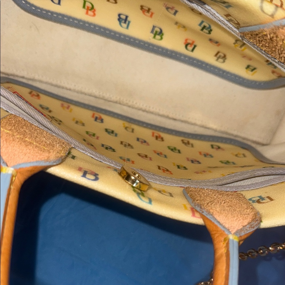 Dooney & Bourke Yellow Multicolor Tote with tassel - Picture 8 of 11